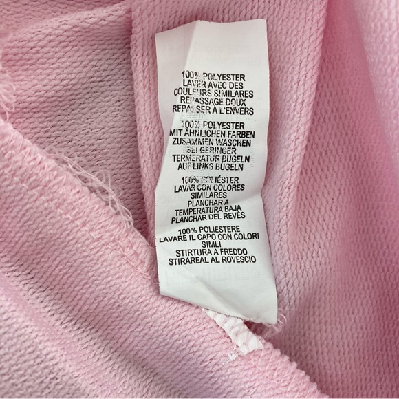 NWT PrettyLittleThing Baby Pink Puff Sleeve Cut Out Tie Sweatshirt Mini Dress 0 - Picture 11 of 12